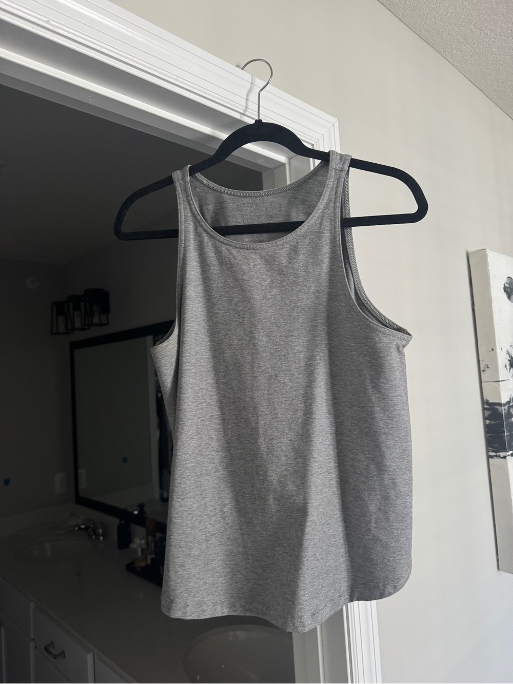 lululemon athletica Light Gray Scoop Neck Tank